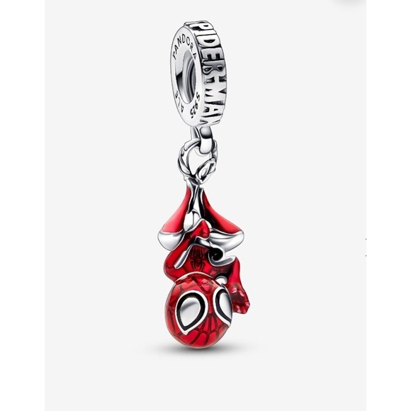 Marvel Hanging Spiderman Dangle Charm Pandora S925 - Picture 1 of 2